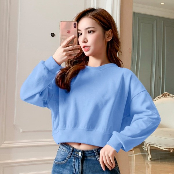 Új modell elegáns női blúz O-nyakú rózsaszín, kék és sárga színekben