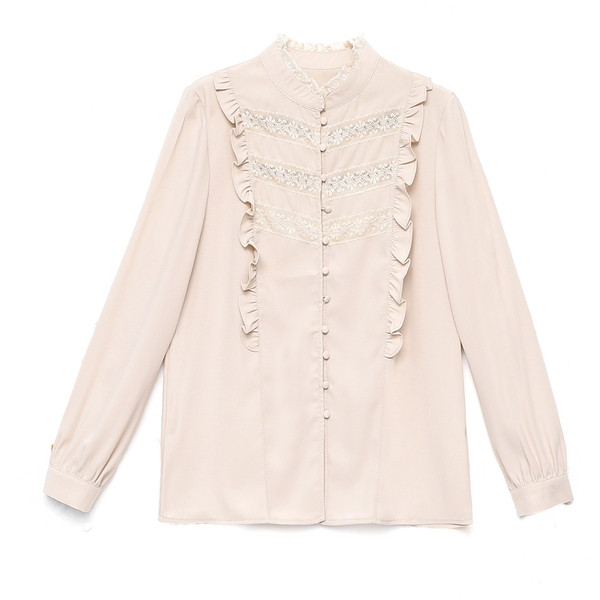 Modern női ing alacsony pólógallérral és gombokkal, két színben