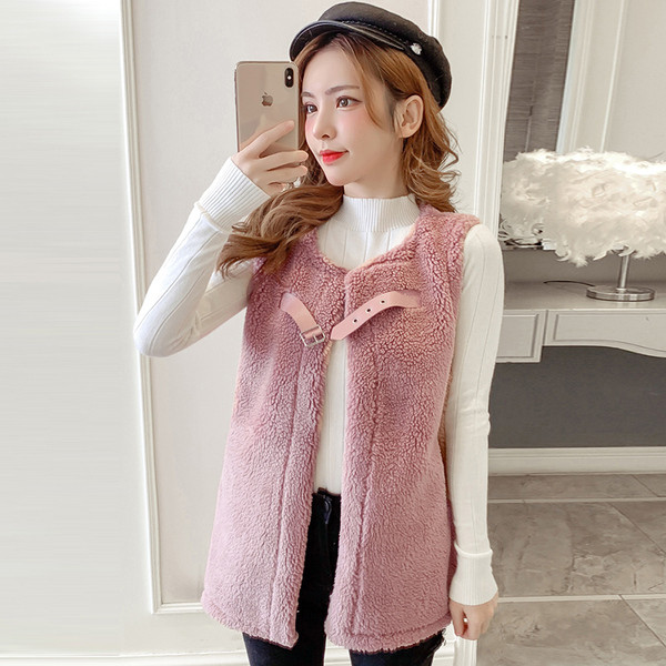 Modern női mellény három színben O-nyakkal