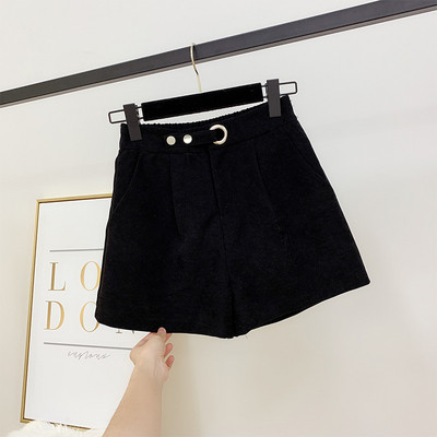 Pantaloni scurti de iarna de dama cu curea in mai multe culori