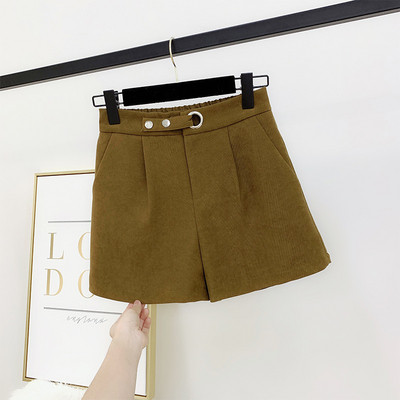 Pantaloni scurti de iarna de dama cu curea in mai multe culori