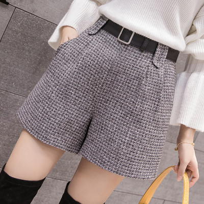 Pantaloni dama in carouri model nou cu talie inalta si curea - doua culori