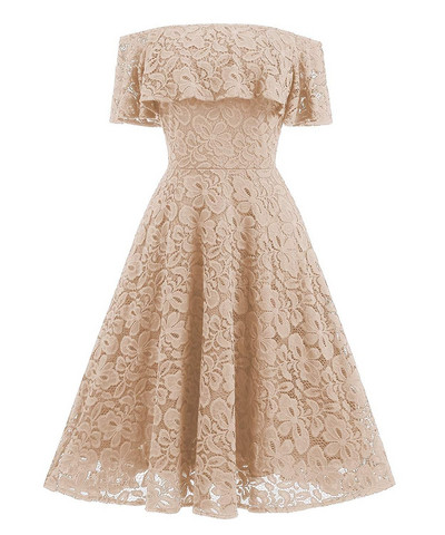 Rochie de dama moderna din dantela scurta cu maneci cazute in mai multe culori
