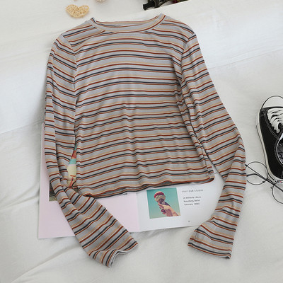 Bluza de dama casual in mai multe culori cu maneci lungi si decolteu oval