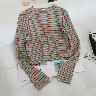Bluza de dama casual in mai multe culori cu maneci lungi si decolteu oval
