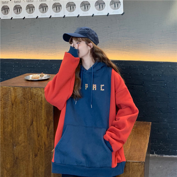 Hosszú, széles női pulóver három színben kapucnival