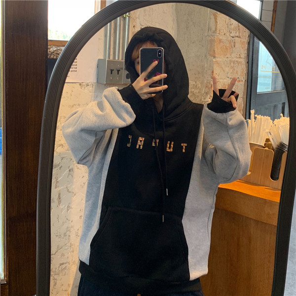 Hosszú, széles női pulóver három színben kapucnival