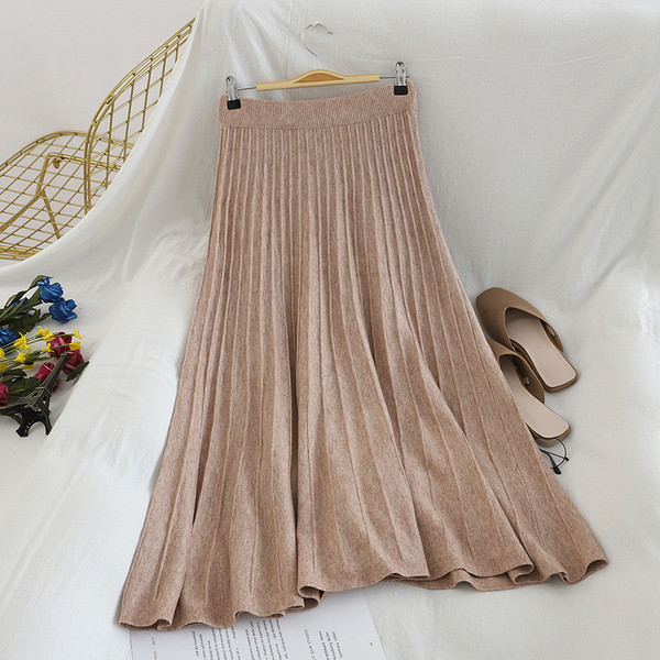 Női hosszú szoknya négy színben, gombokkal