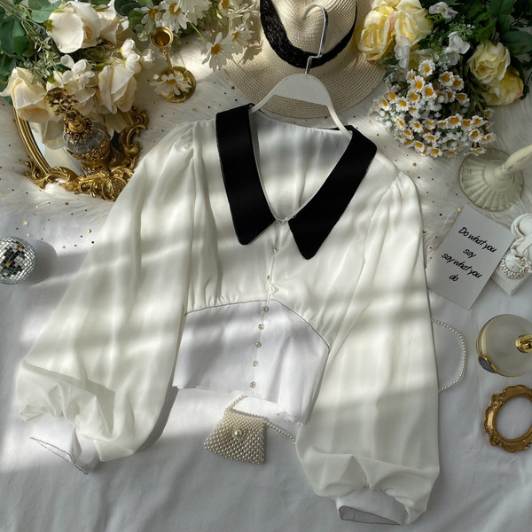 Stílusos női ing gallérral, három színben