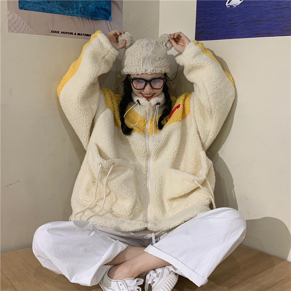 Női széles, puha pulóver három színben cipzárral és megkötővel