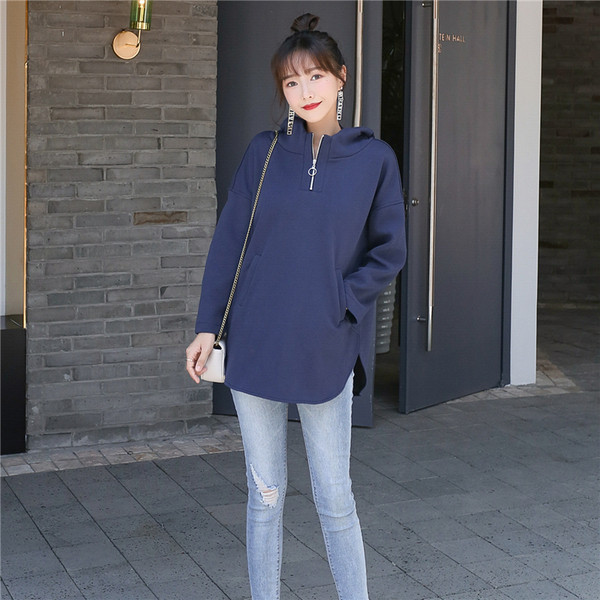 Alkalmi női blúz cipzárral és zsebbel piros és kék színben