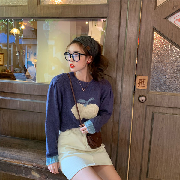 Lezser női rövid kötött blúz két színben