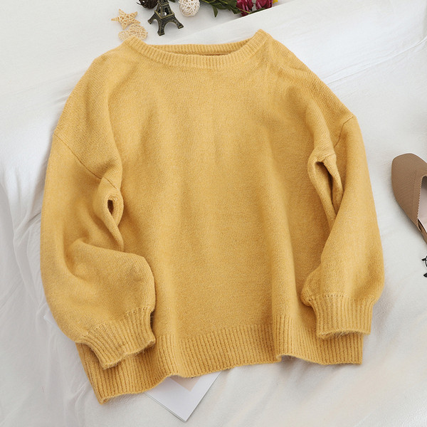 Alkalmi női pulóver öt színben, ovális nyakkivágással