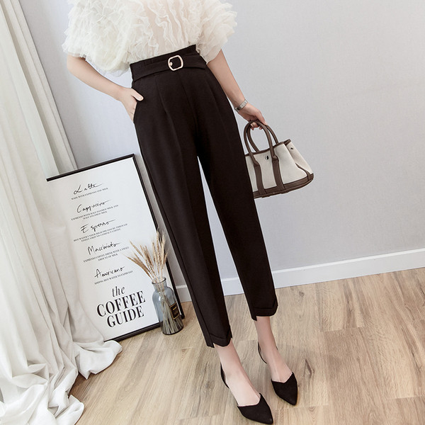 Stílusos női nadrág új modellje övvel több színben