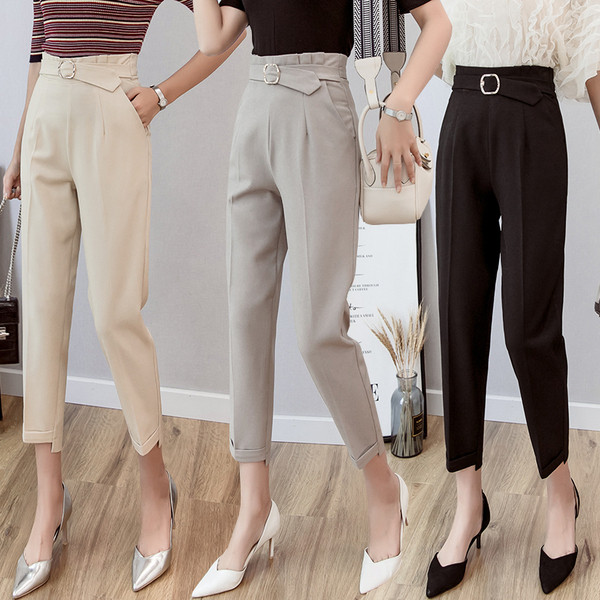 Stílusos női nadrág új modellje övvel több színben