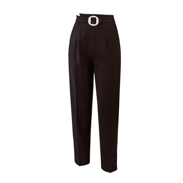 Elegáns női nadrág 9/10 hosszúsággal bézs és fekete színben