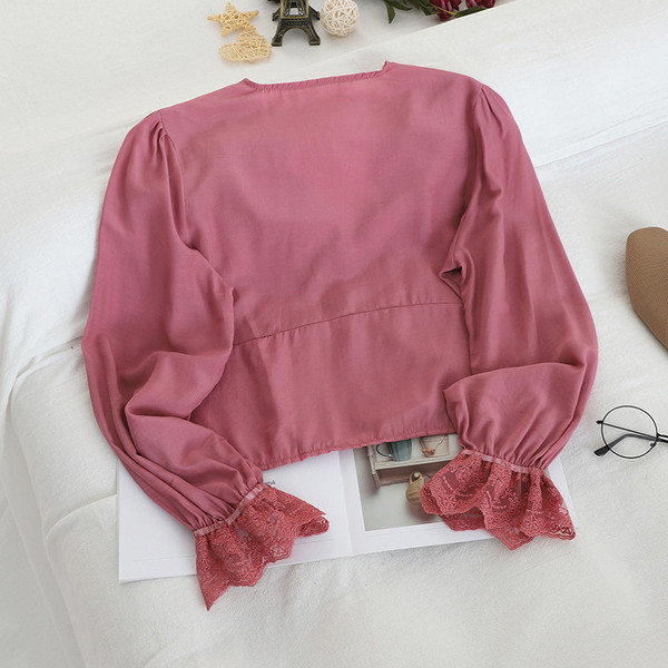 Stílusos női ing több színben V-nyakkal