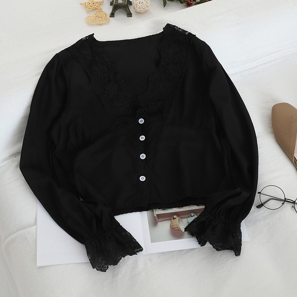 Stílusos női ing több színben V-nyakkal