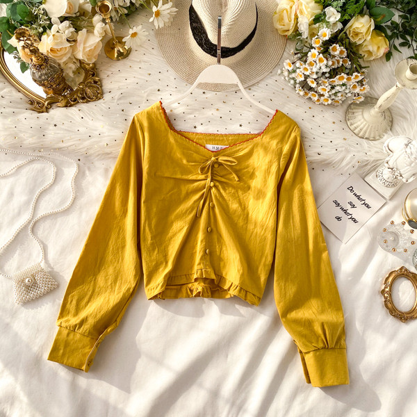 Modern női ing gombokkal és hosszú ujjú több színben