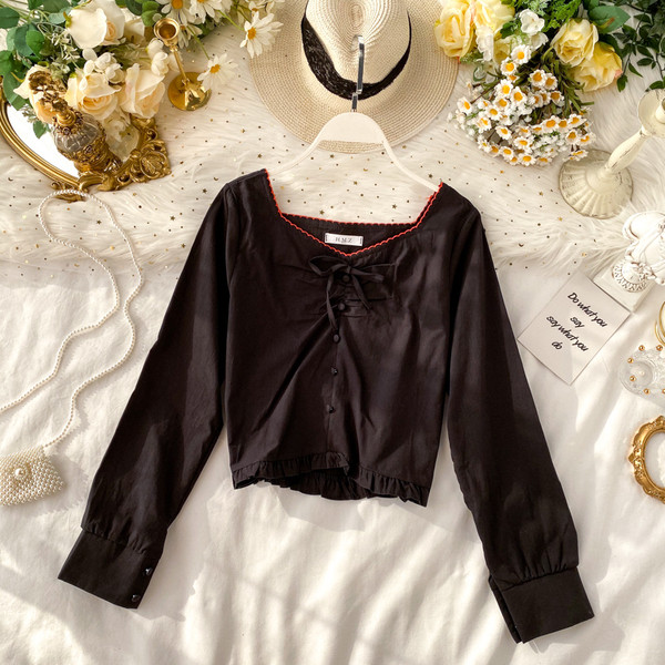 Modern női ing gombokkal és hosszú ujjú több színben