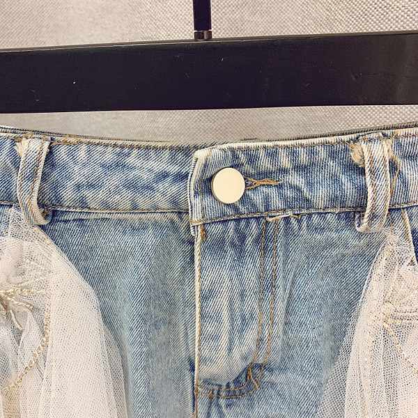 Új modell női rövidnadrág tüll elemmel