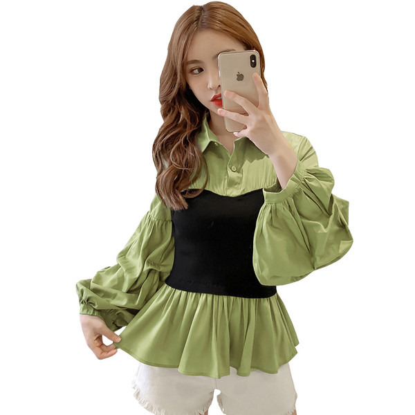 Cămașă modernă de damă în trei culori cu mâneci largi