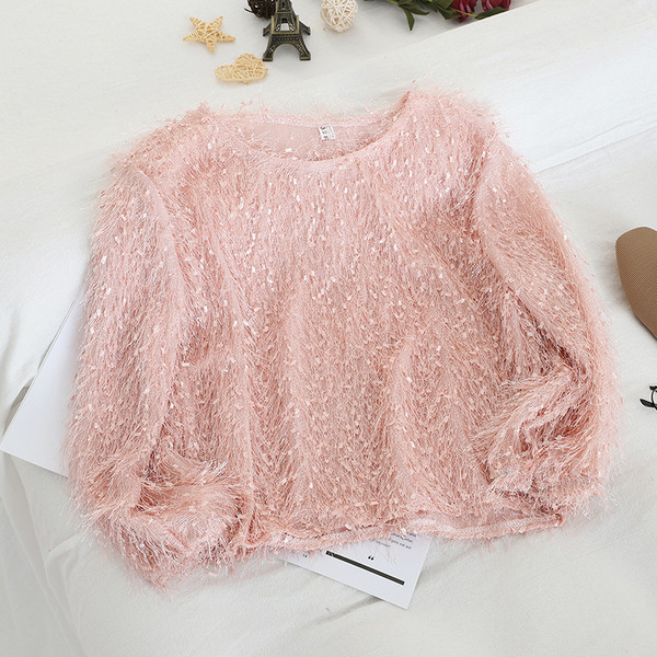 Modern női blúz négy színben, ovális nyakkivágással