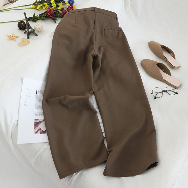 Női nadrág három színben, magas derékkal és zsebekkel