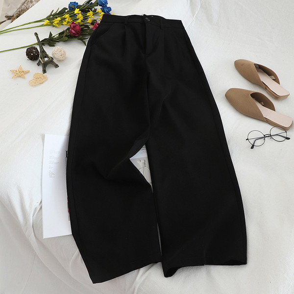 Női nadrág három színben, magas derékkal és zsebekkel