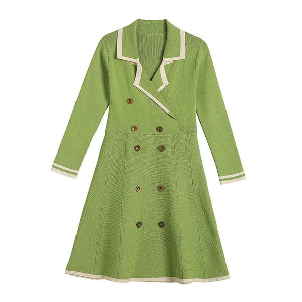 Női aktuális ruha több színben, hosszú ujjakkal és gombokkal