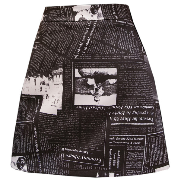 Modern női szoknya magas derékkal, fehér és fekete színben