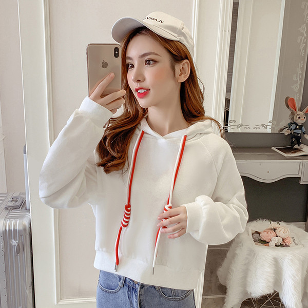 Új modell női pulóver kapucnis és hosszú ujjú - többféle színben