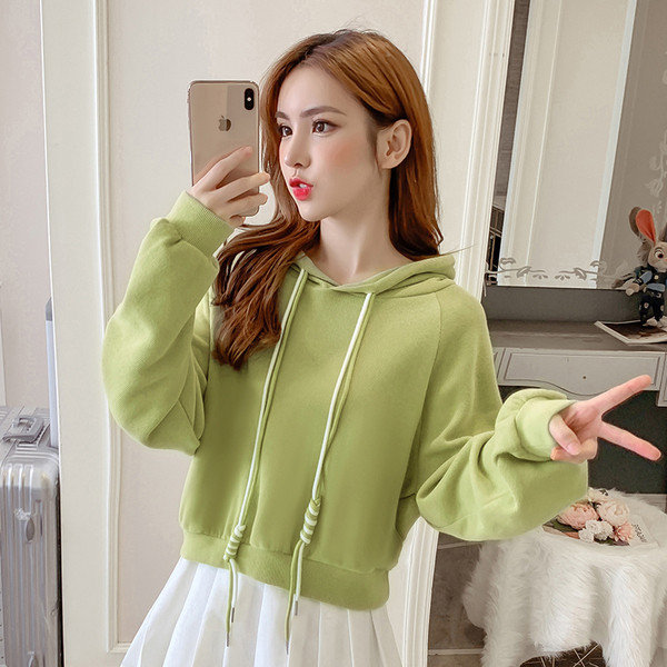 Új modell női pulóver kapucnis és hosszú ujjú - többféle színben