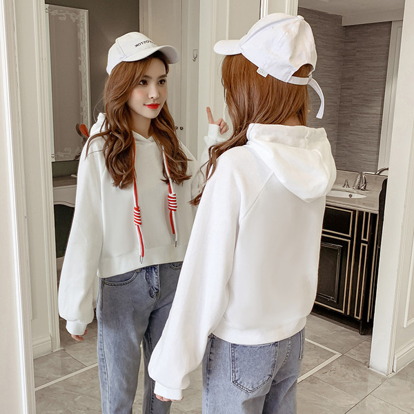 Új modell női pulóver kapucnis és hosszú ujjú - többféle színben