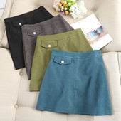 Stílusos női rövid szoknya eco velúrból, négy színben