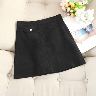 Stílusos női rövid szoknya eco velúrból, négy színben