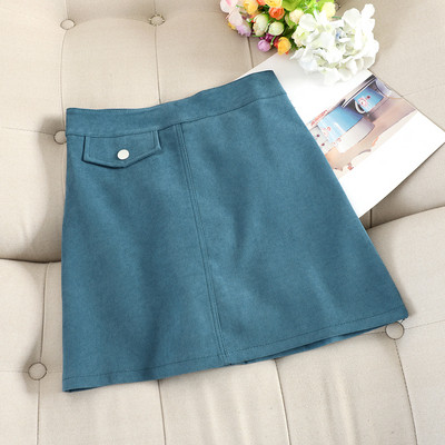 Stílusos női rövid szoknya eco velúrból, négy színben