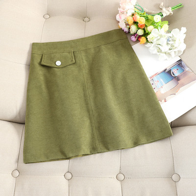 Stílusos női rövid szoknya eco velúrból, négy színben