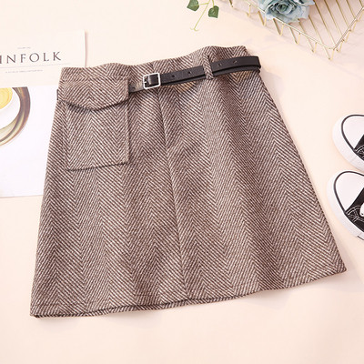 Aktuális női szoknya három színben, magas derékkal és zsebbel