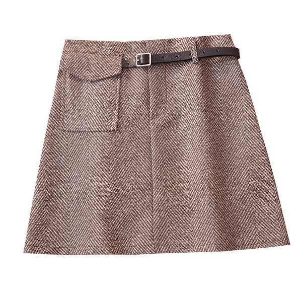 Aktuális női szoknya három színben, magas derékkal és zsebbel