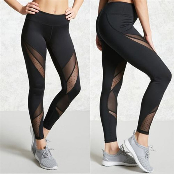 Női sport leggings magas derékkal, fekete színben