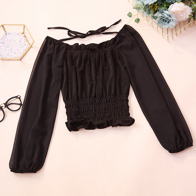 Modern női blúz három színben megkötős és hosszú ujjú