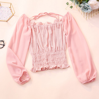 Modern női blúz három színben megkötős és hosszú ujjú