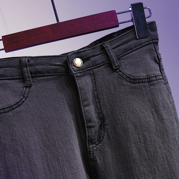 Női hosszú farmer, magas derékkal, szürke színben