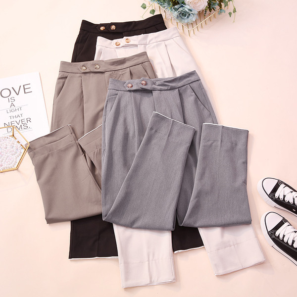 Divatos női nadrág négy színben, gombokkal