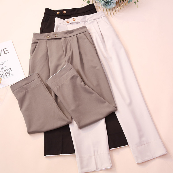 Divatos női nadrág négy színben, gombokkal