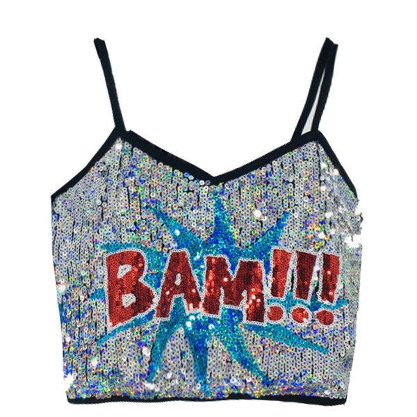 Modern női felső flitterekkel, vékony pántokkal, két színben