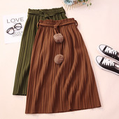 Hajtogatott női szoknya magas derékkal, öt színben