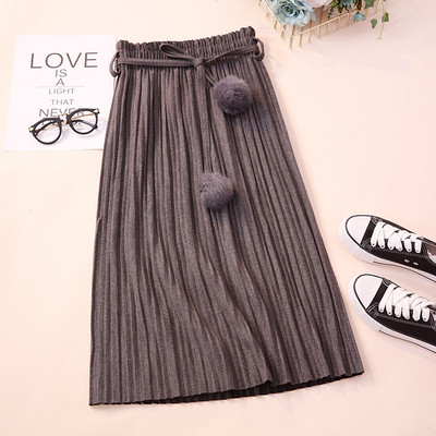 Hajtogatott női szoknya magas derékkal, öt színben