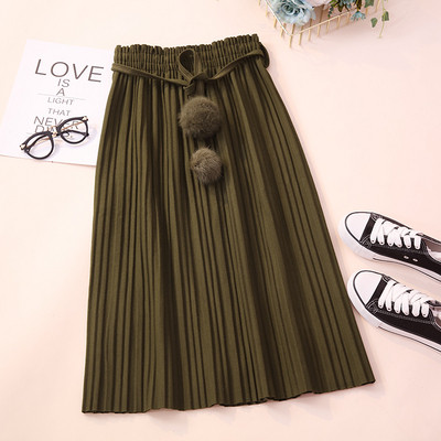 Hajtogatott női szoknya magas derékkal, öt színben